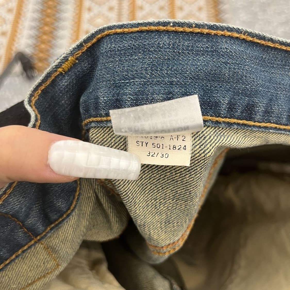 리바이스 501 올드스쿨 빈티지 워싱 진청 데님팬츠 32인치 C11004 상품이미지7