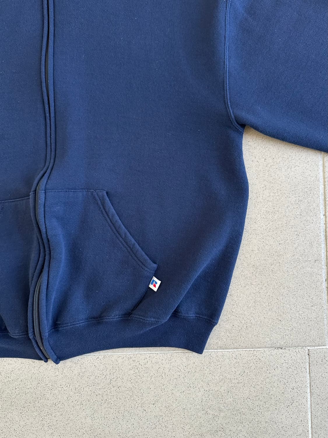 90s 빈티지 러셀 후드집업 네이비 L 상품이미지3