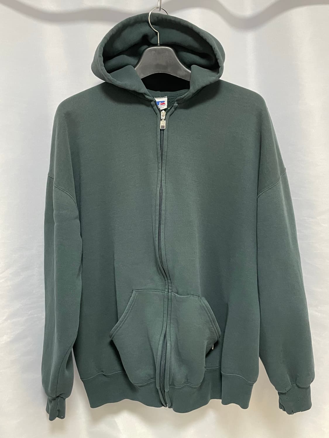 [D.O Vtg] 90s 러셀 50/50 후드 집업 다크 그린(XXL) 상품이미지7