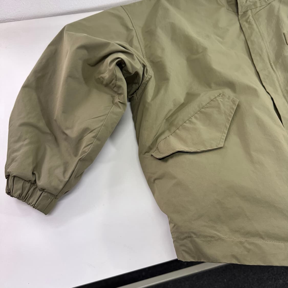 M-L ETHOS 카키 크롭오버핏 안감양털 야상점퍼 상품이미지2