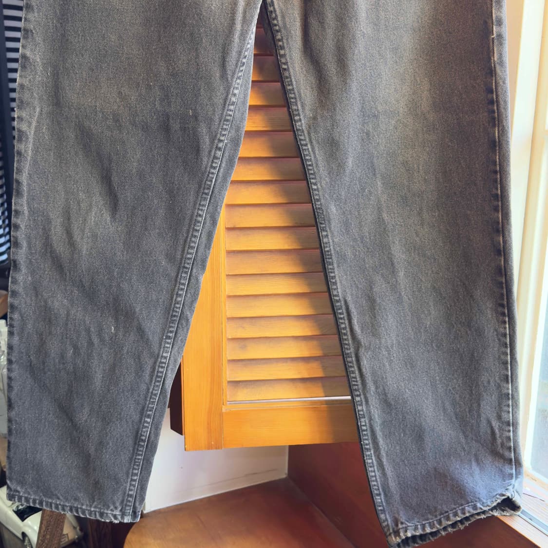 90s 리바이스 550 흑청 데님팬츠 W36 L32 상품이미지3