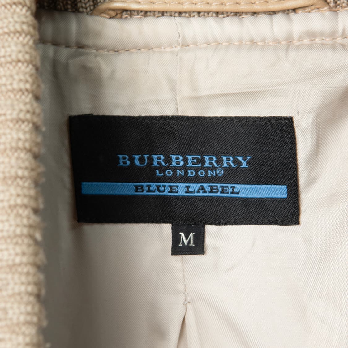 [98] 00s 버버리 블루라벨 울 + 카우레더 바시티 자켓  상품이미지8