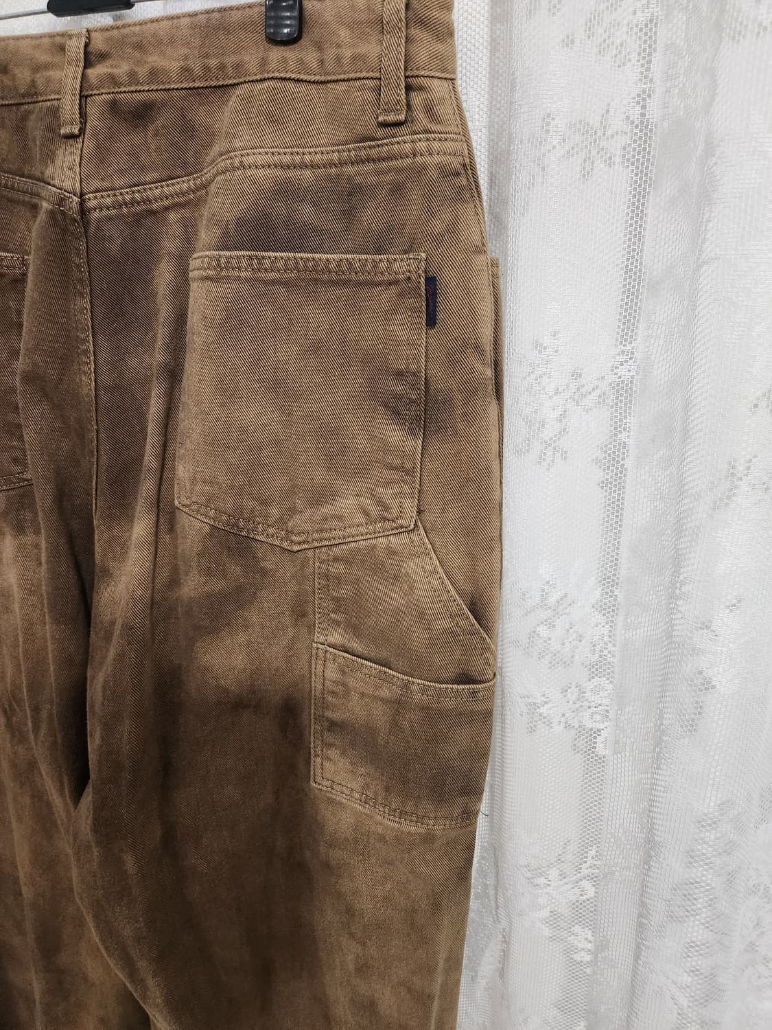 비에스래빗 카펜터 루즈핏 헤비 트윌 팬츠 브라운 (XL) 상품이미지3