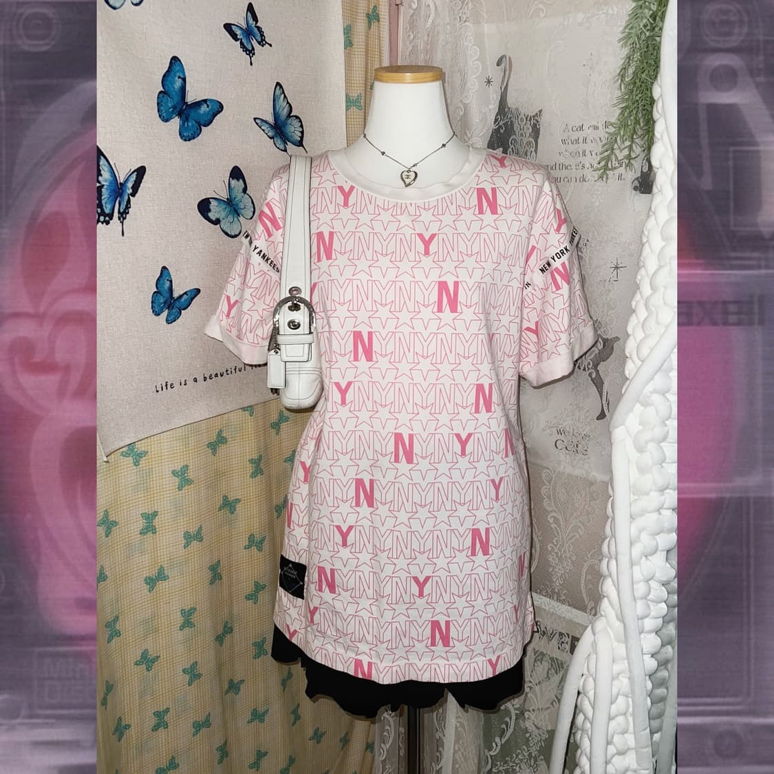 MLB 엠엘비 별 프린팅 오버핏 티셔트 상품이미지4