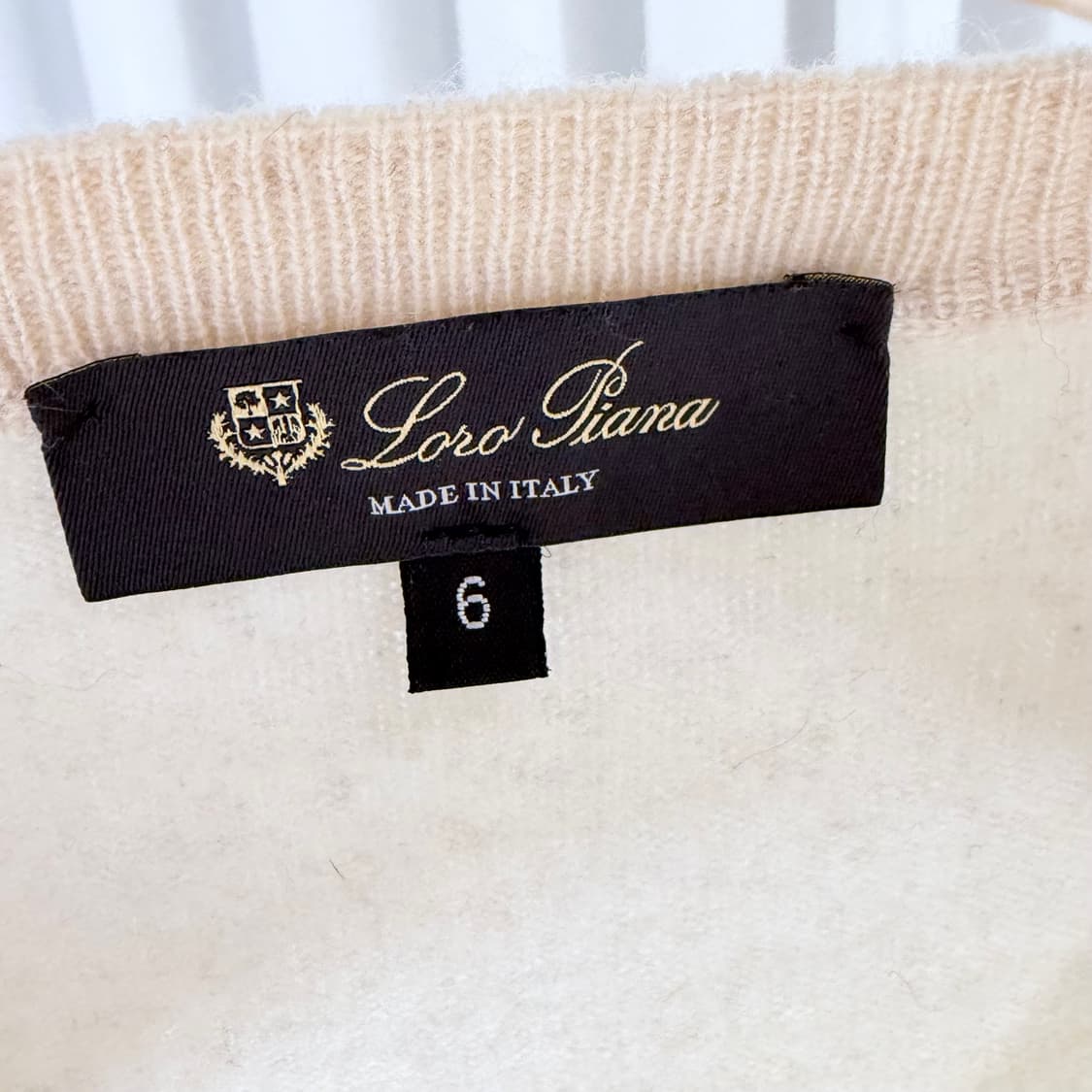 6 / 로로피아나 캐시미어 아이보리 니트 상품이미지4