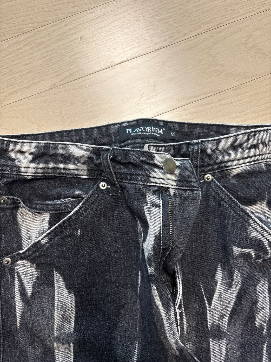 플레이버리즘 데님 워싱 카펜터 팬츠 m 상품이미지2