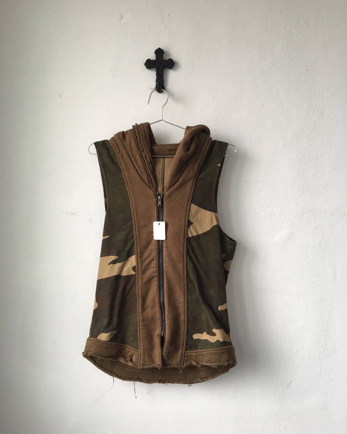 Camo pattern layer hood vest 상품이미지2