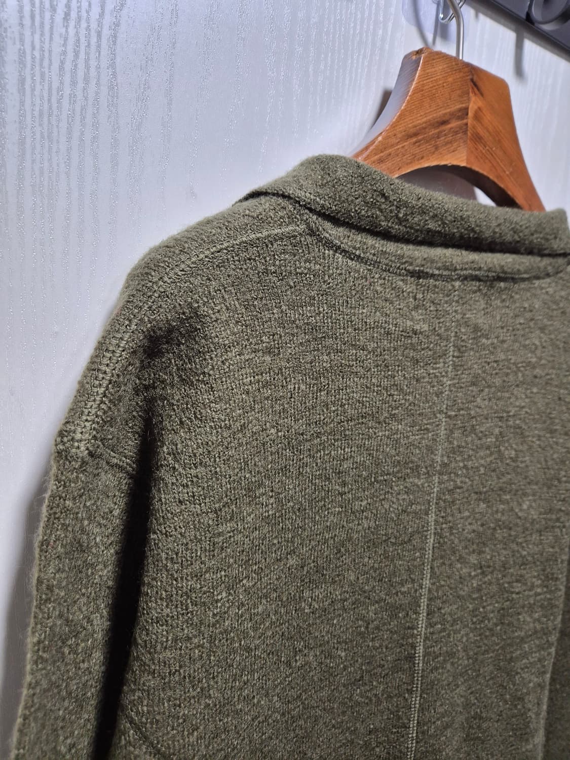 (세일)VTG.SAG HARBOR 올리브카키 압축울 가디건자켓 상품이미지8