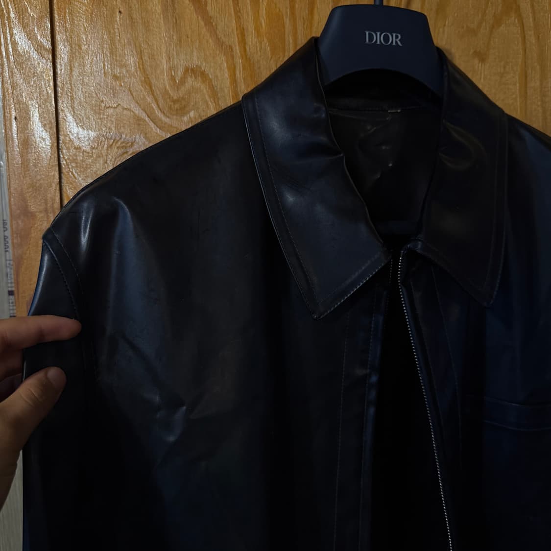 에르메스 페이크 가죽 자켓 판매 합니다. 상품이미지10