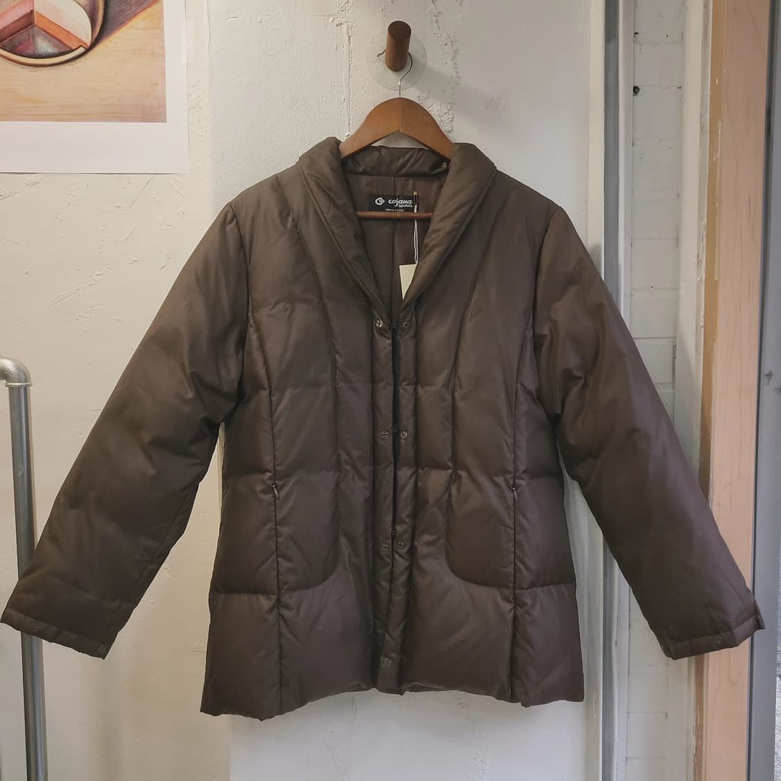 Cojana 초코브라운 덕다운 하프패딩 상품이미지1