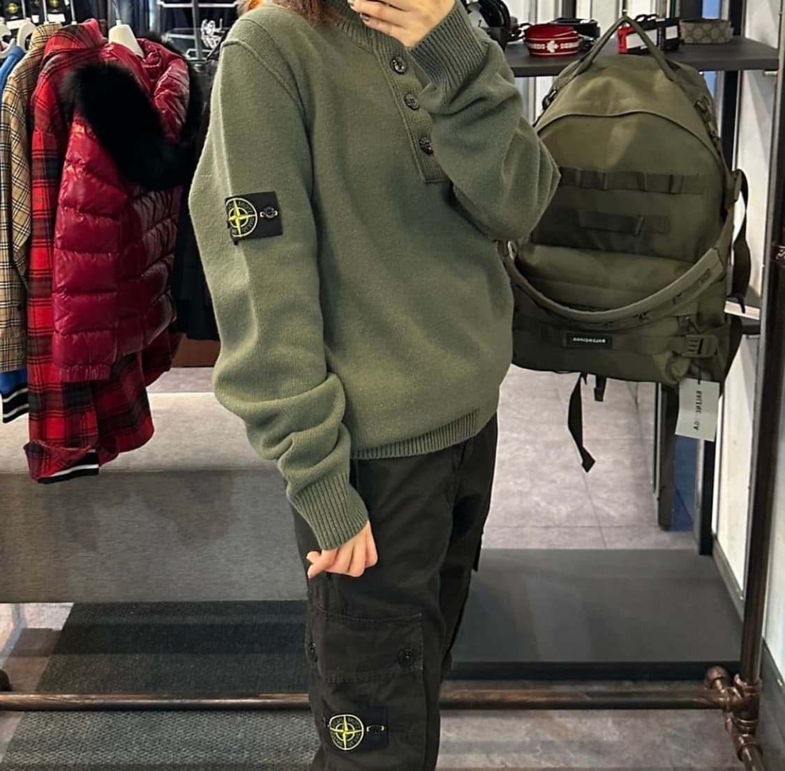 Stone Island 스톤아일랜드 버튼 니트 하프 집업 상품이미지2