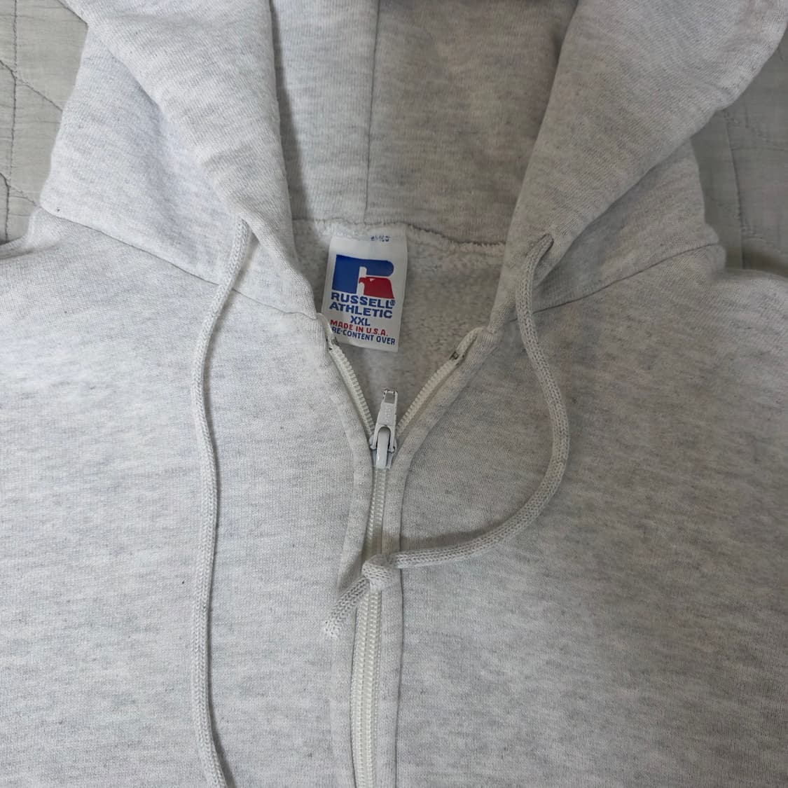 [XXL] 90s USA 러셀 애슬레틱 라이트 그레이 후드집업 그레이트 상품이미지6