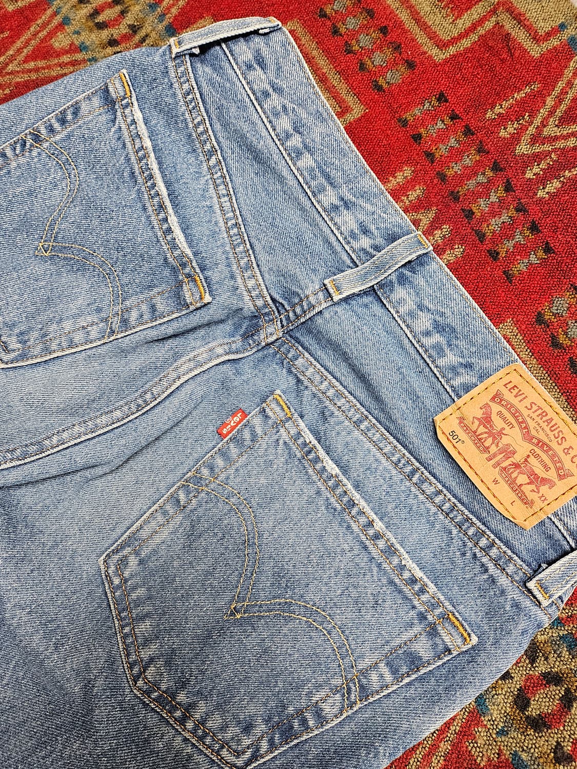 Levis 501 연청 데님 진 26 상품이미지7