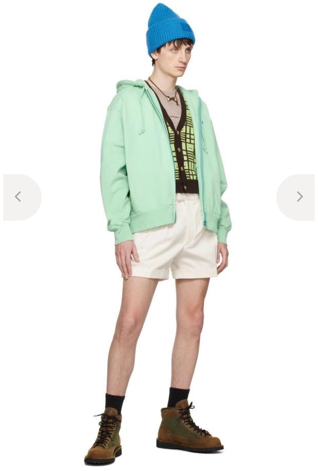 아크네 페이스 후드집업 폼 그린 상품이미지2