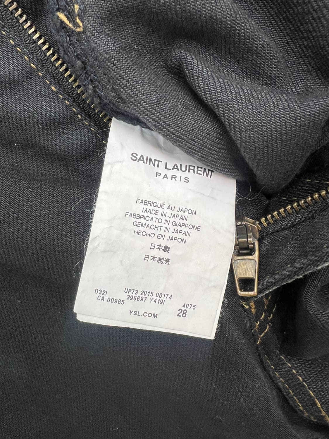 Saint Laurent Paris 에디 슬리먼 15 셀비지 블랙디스진 상품이미지7