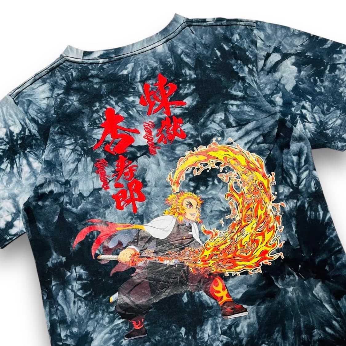 귀멸의 칼날 쿄쥬로 화염의 호흡 자수 타이다이 티셔츠 상품이미지2