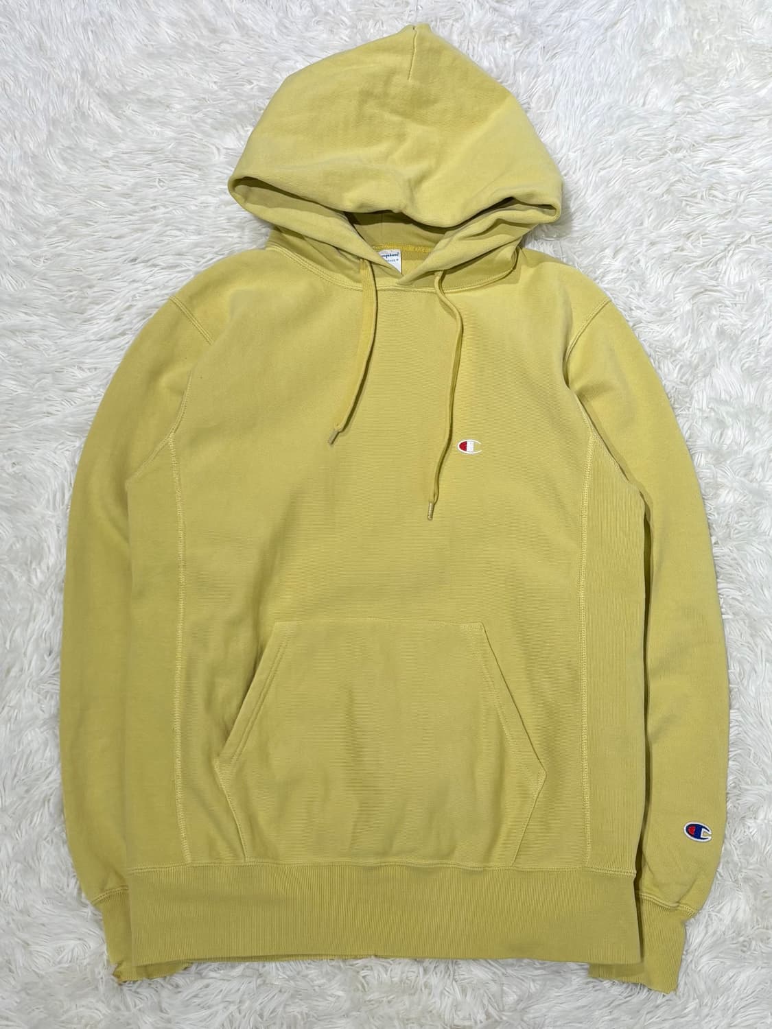 챔피언 리버스위브 레몬 스웻 후드 상품이미지3