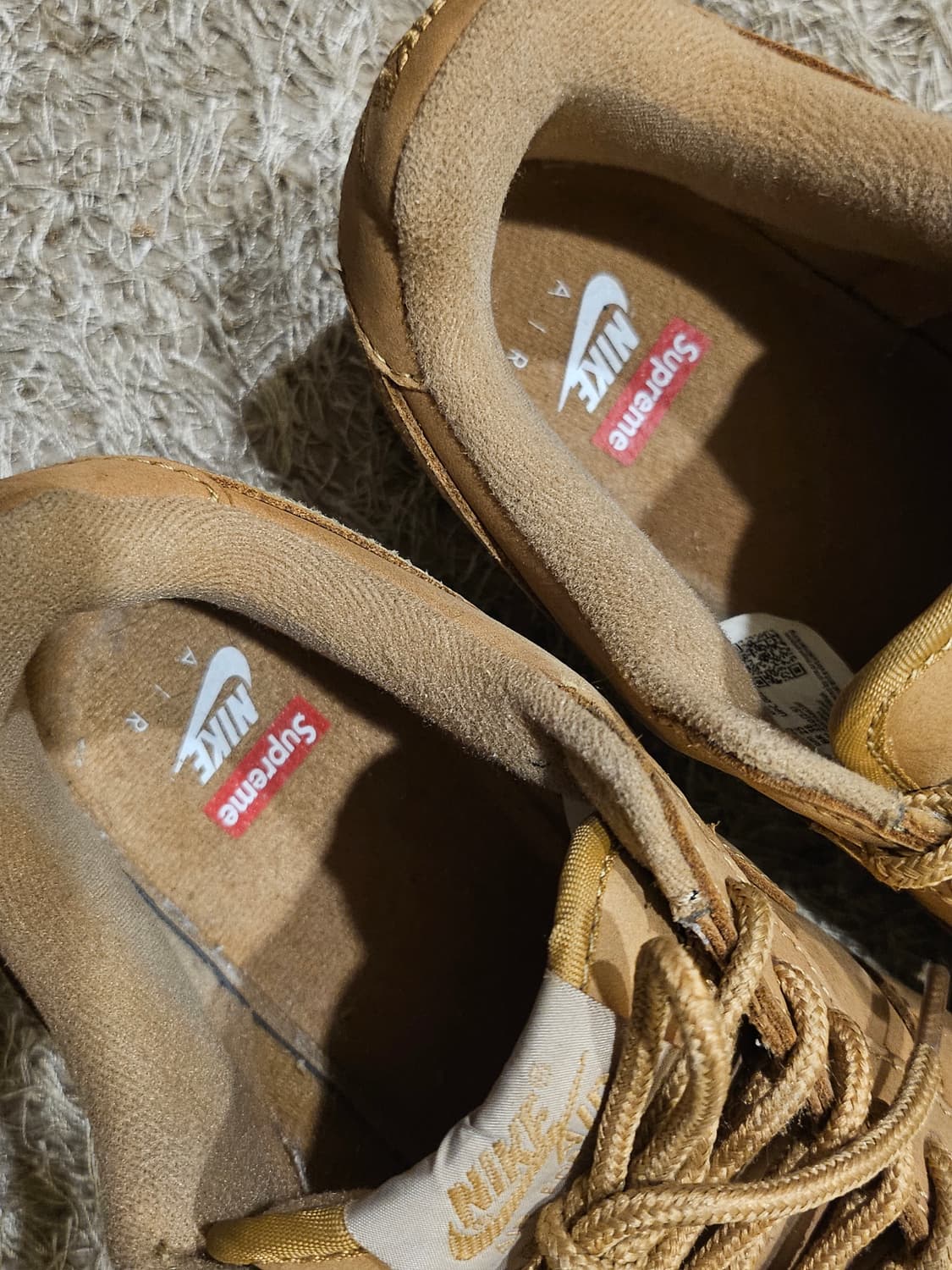 정품(A급)나이키x슈프림 에어포스1 로우 플랙스 된장포스 상품이미지5