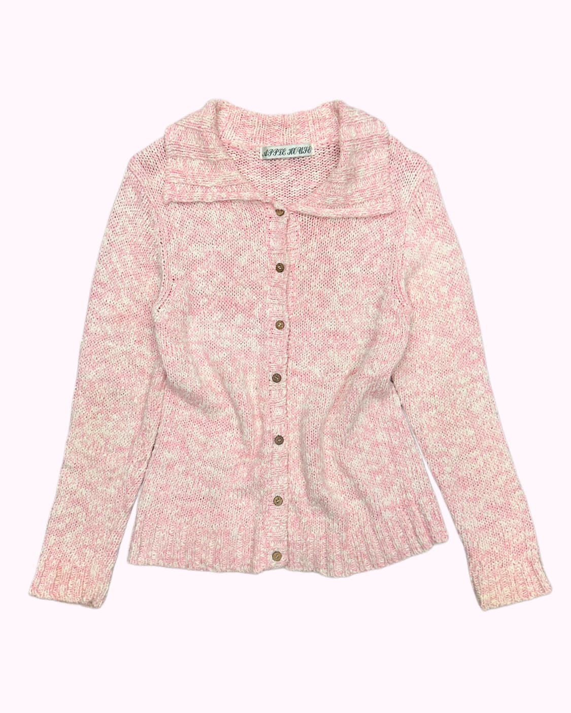 milky pink collar knit cardigan 상품이미지1