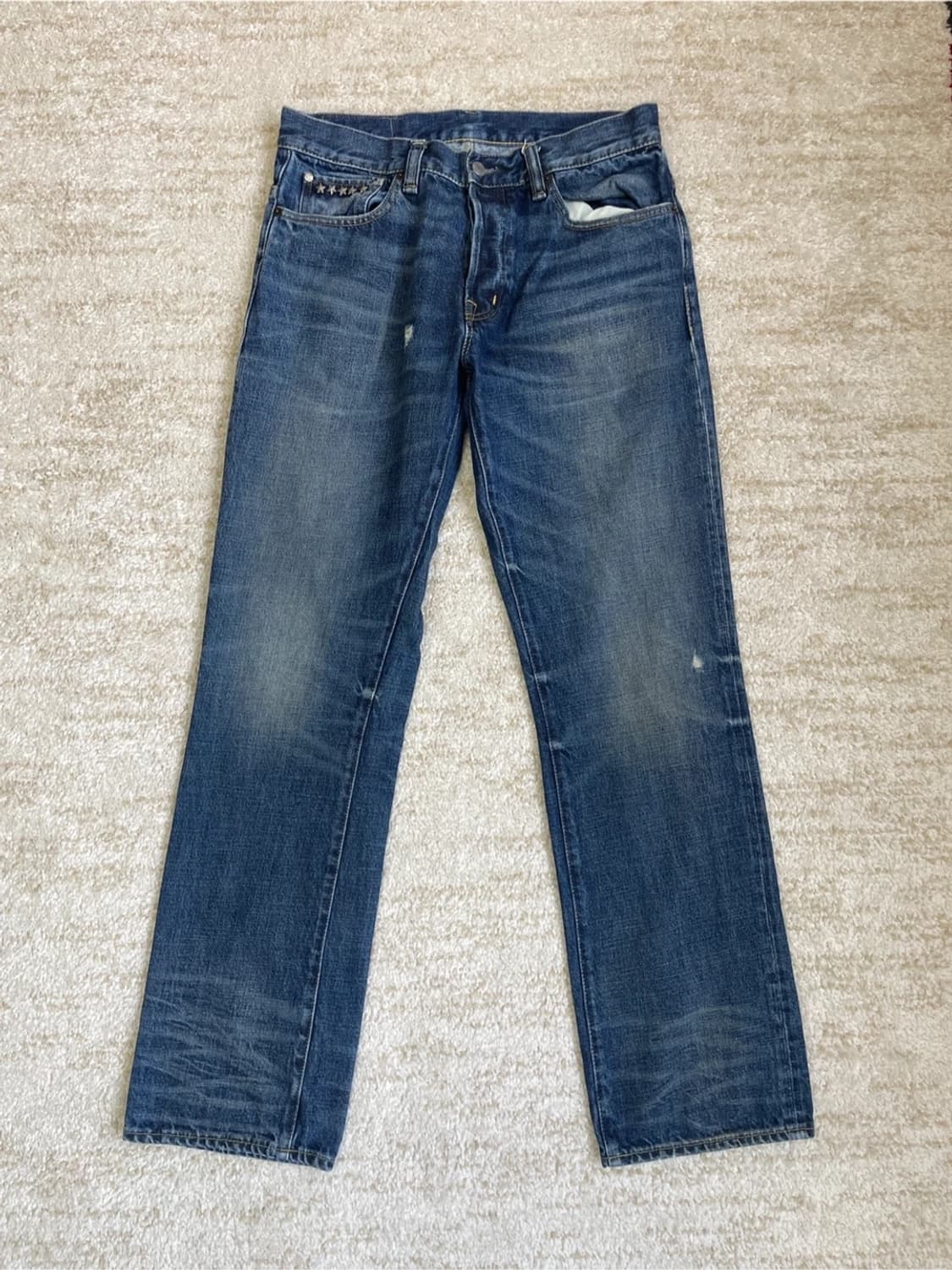 32) 폴로 랄프로렌 중청 워싱 데님 진 청바지 데님앤서플라이 상품이미지1