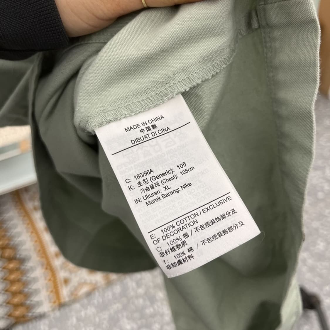나이키 캐주얼 워크웨어 피스타치오그린 카라 반팔티 XL C11295 상품이미지6