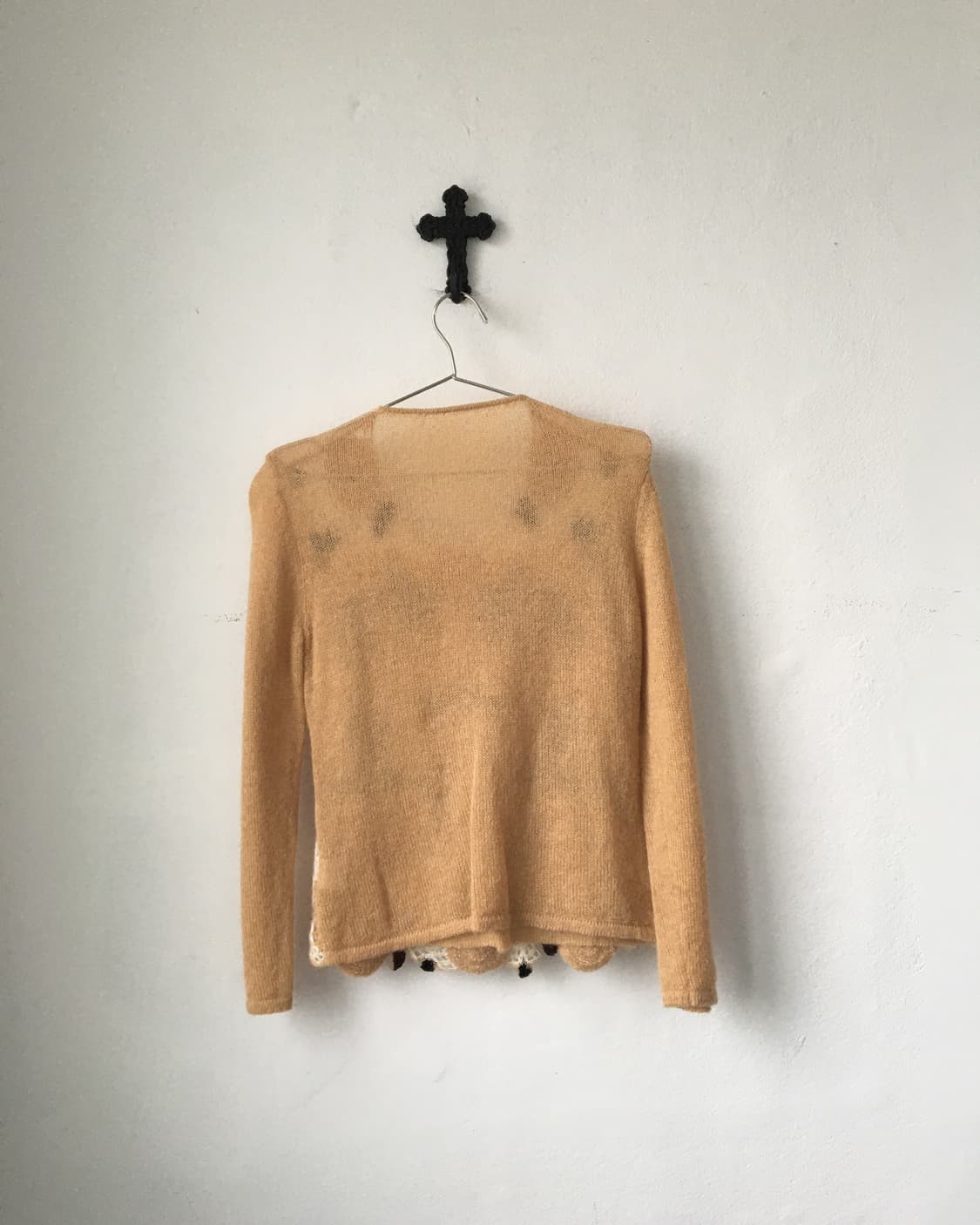 Crochet layered woolen knit 상품이미지3