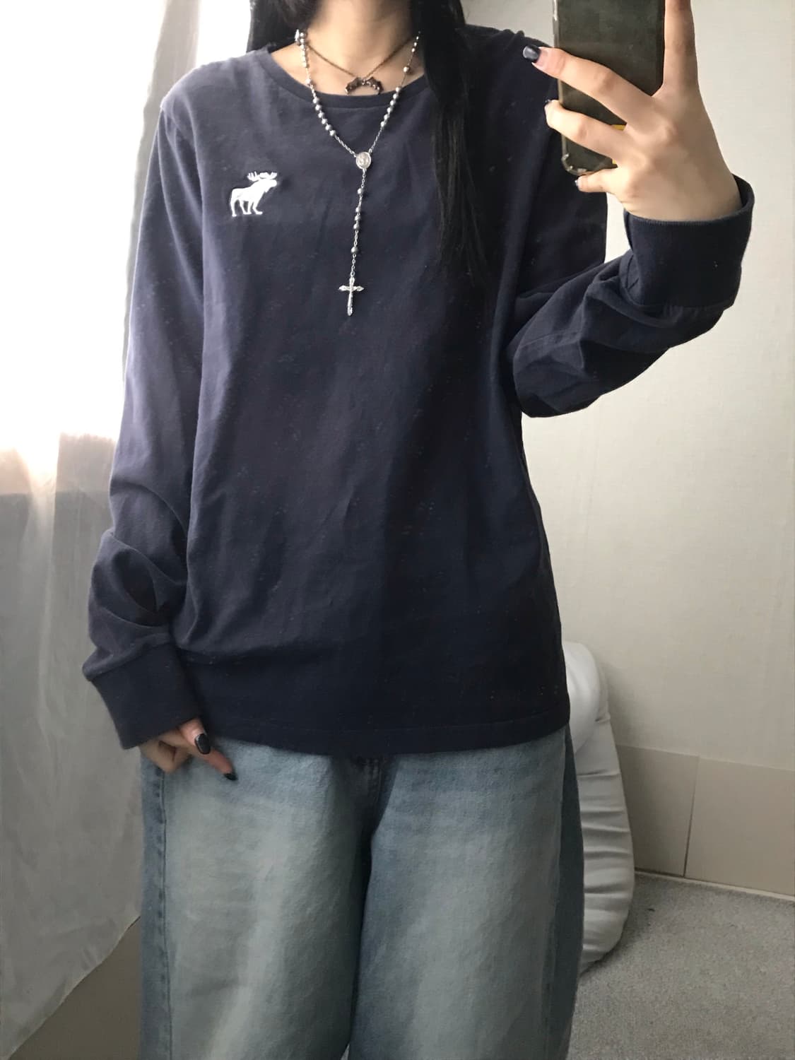 아베크롬비 네이비 롱슬리브 상품이미지1