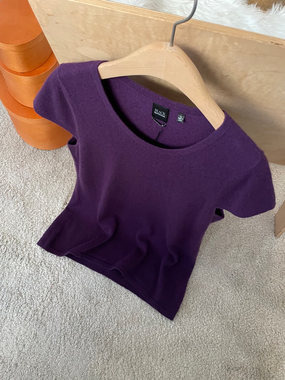 vintage cashmere 100 cap sleeve knit 상품이미지1