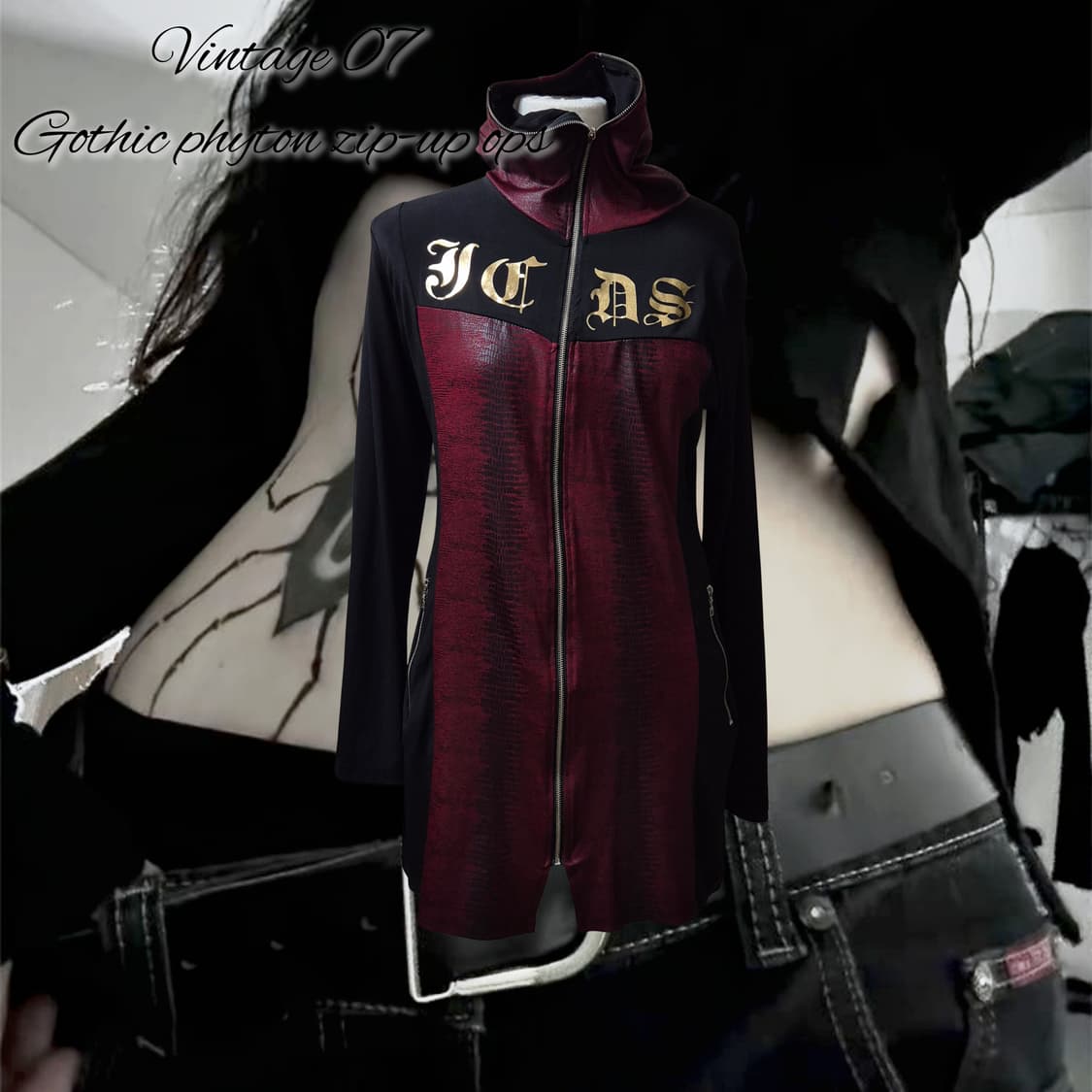 Vintage 07 Gothic phyton zip-up ops 상품이미지1