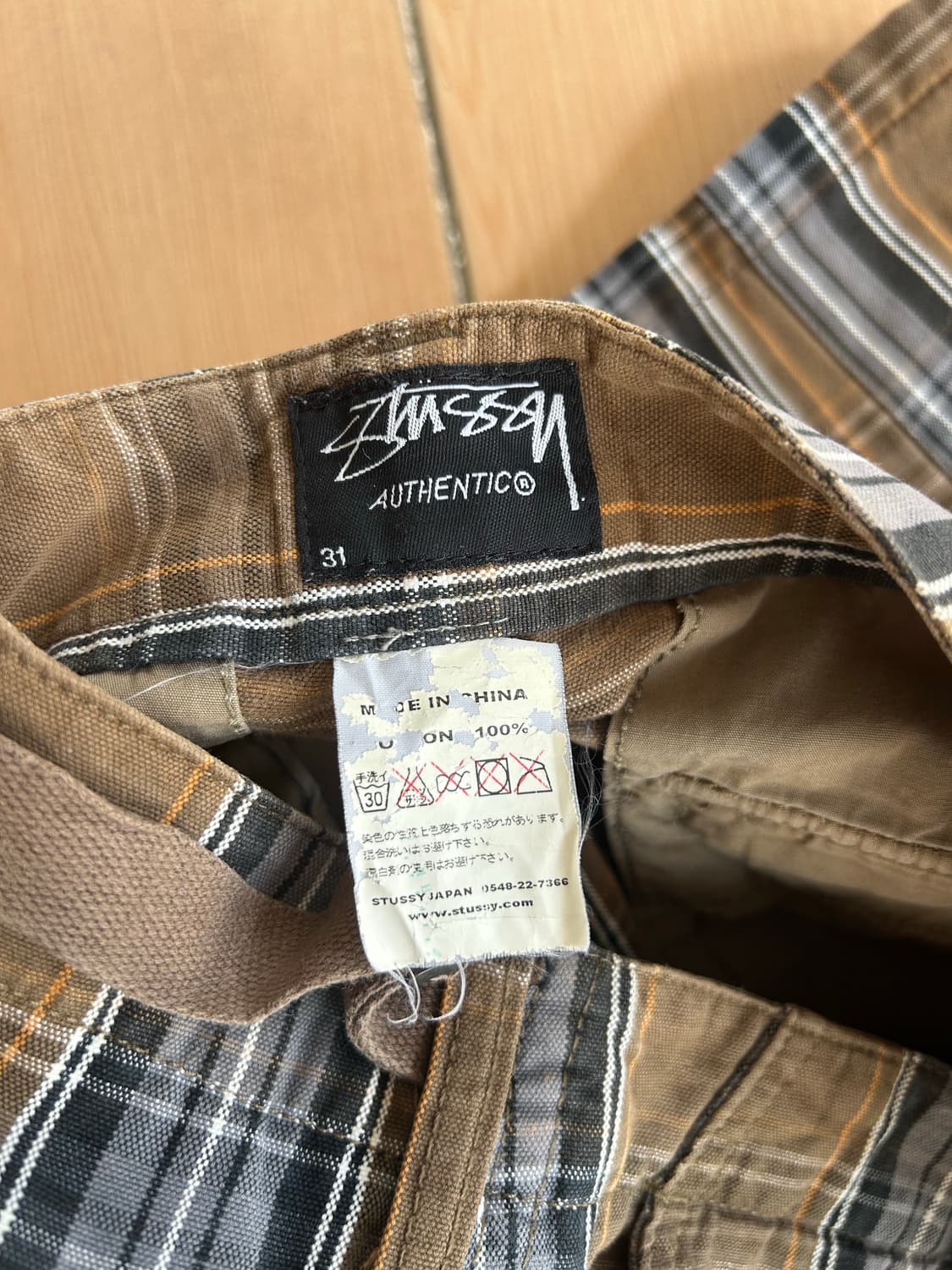 00‘s 스투시재팬 체크 카고쇼츠  상품이미지6