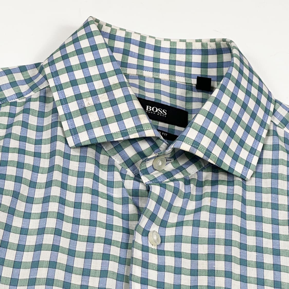휴고보스 클래식 레귤러 핏 체크셔츠 (M) 상품이미지3