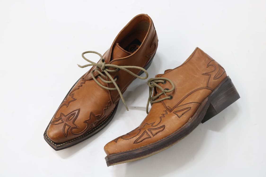 알프레도 바니스터 빈티지 웨스턴 스티치 레더 더비 (265) 상품이미지3