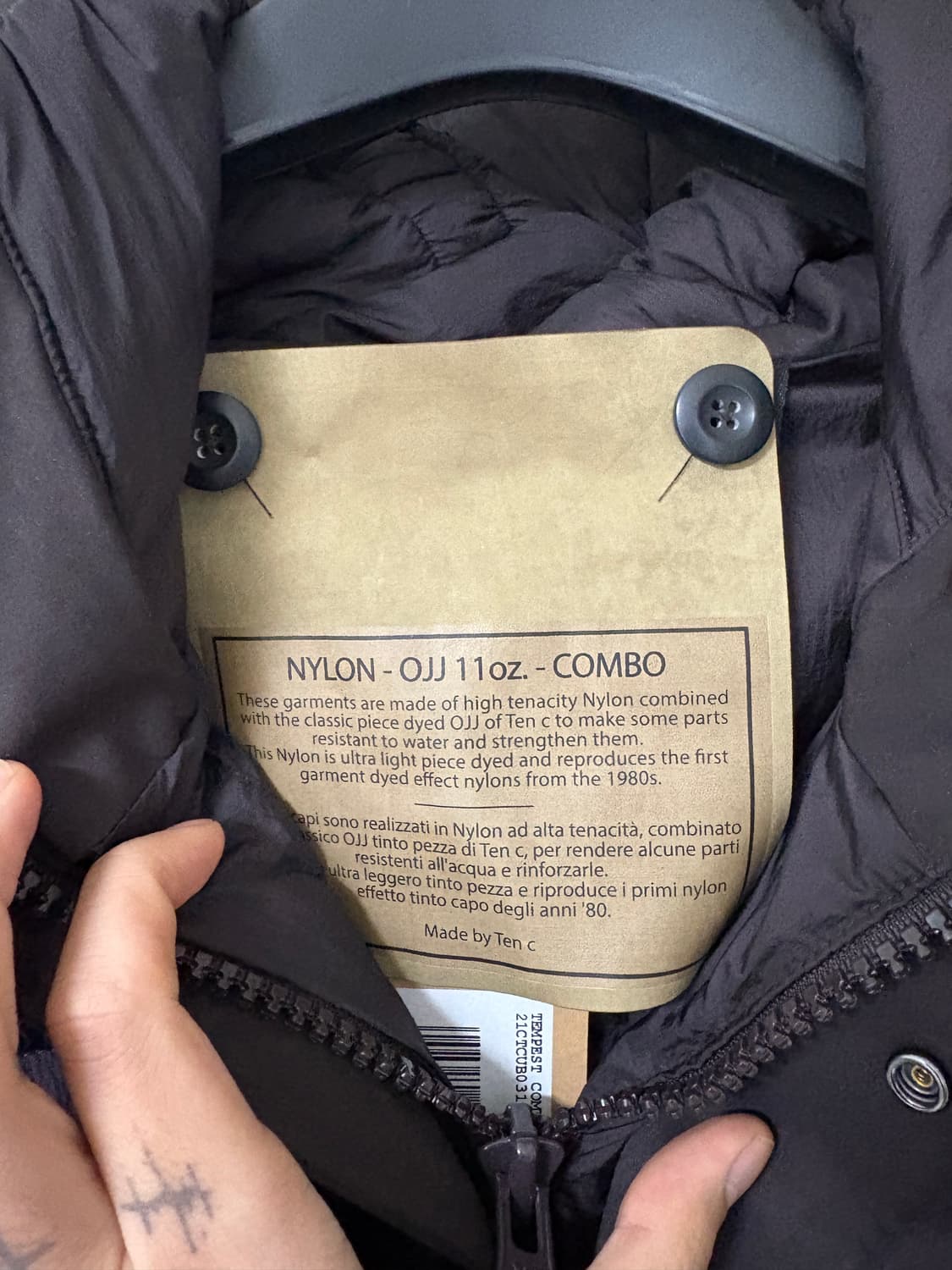 템페스트 콤보 다운 패딩 - 브라운 52사이즈 상품이미지3