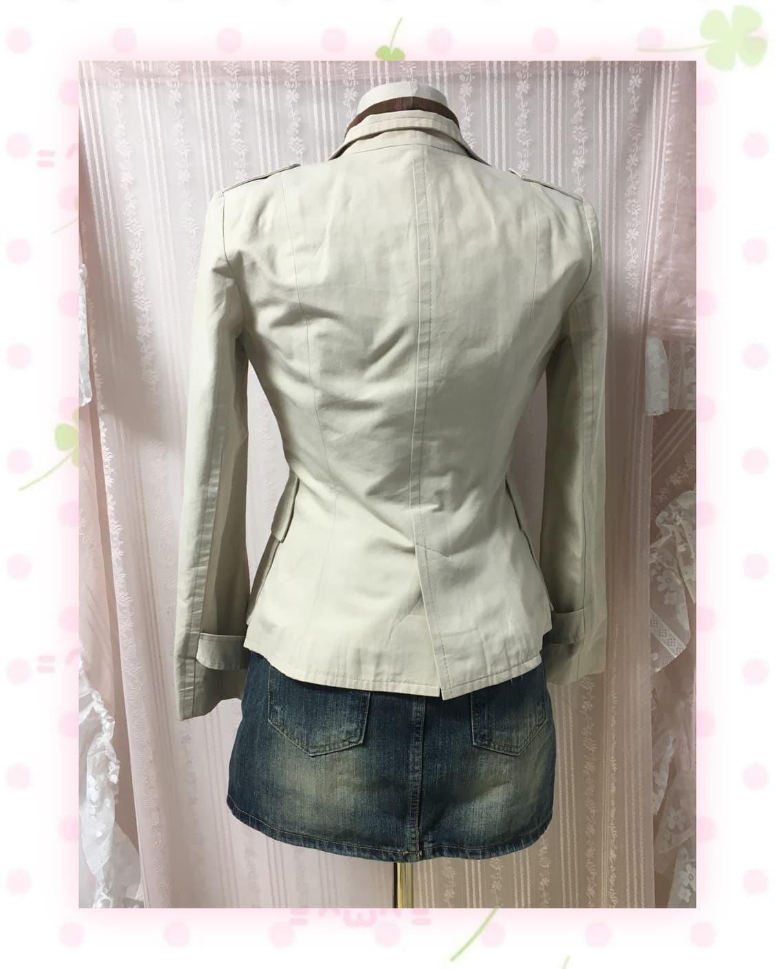 바디드레싱 아이보리 코튼 자켓 상품이미지2