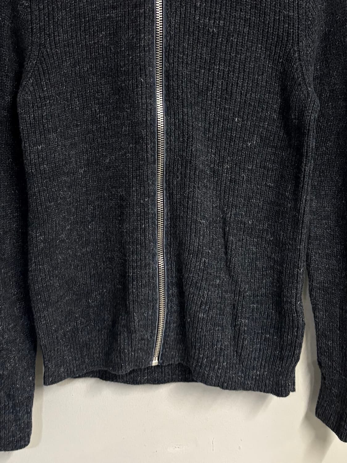 DIESEL denim collar knit zip up jacket  상품이미지4