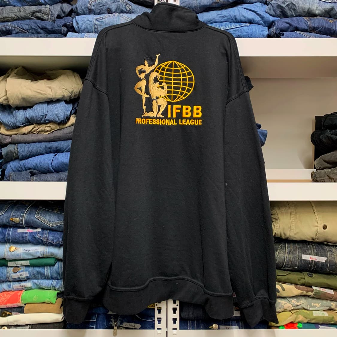 [2XL] IFBB 국제 보디빌딩 연맹 코튼 트랙 재킷 상품이미지3