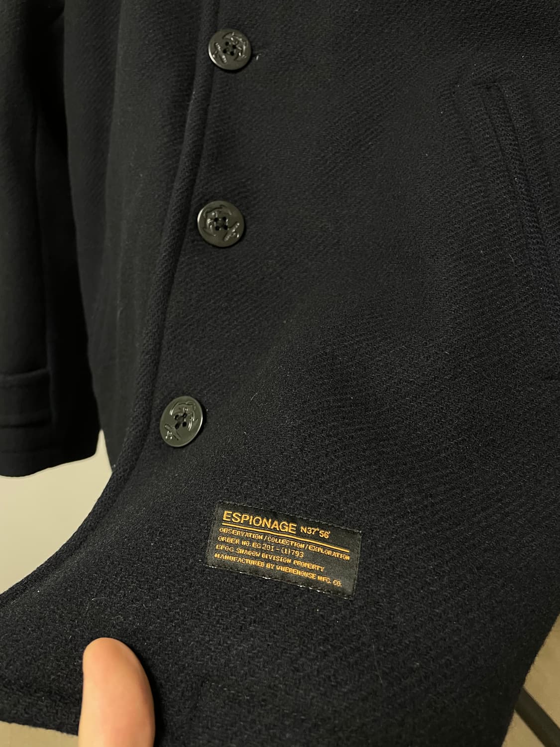 (M) 에스피오나지 네이비 울 피코트 상품이미지4