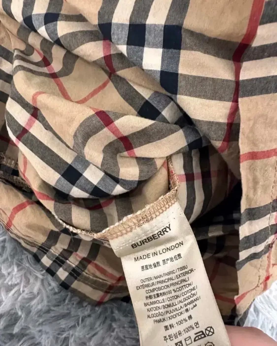 버버리 체크 반바지 판매합니다 상품이미지4