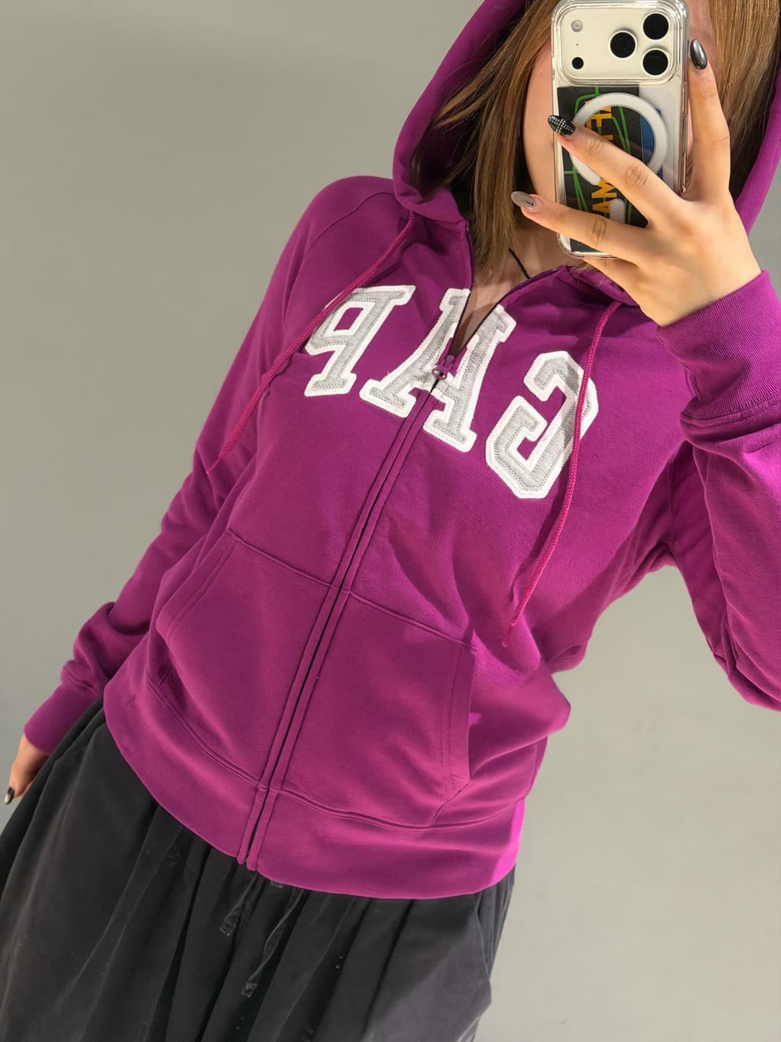 Gap magenta pink hood zip-up 상품이미지4