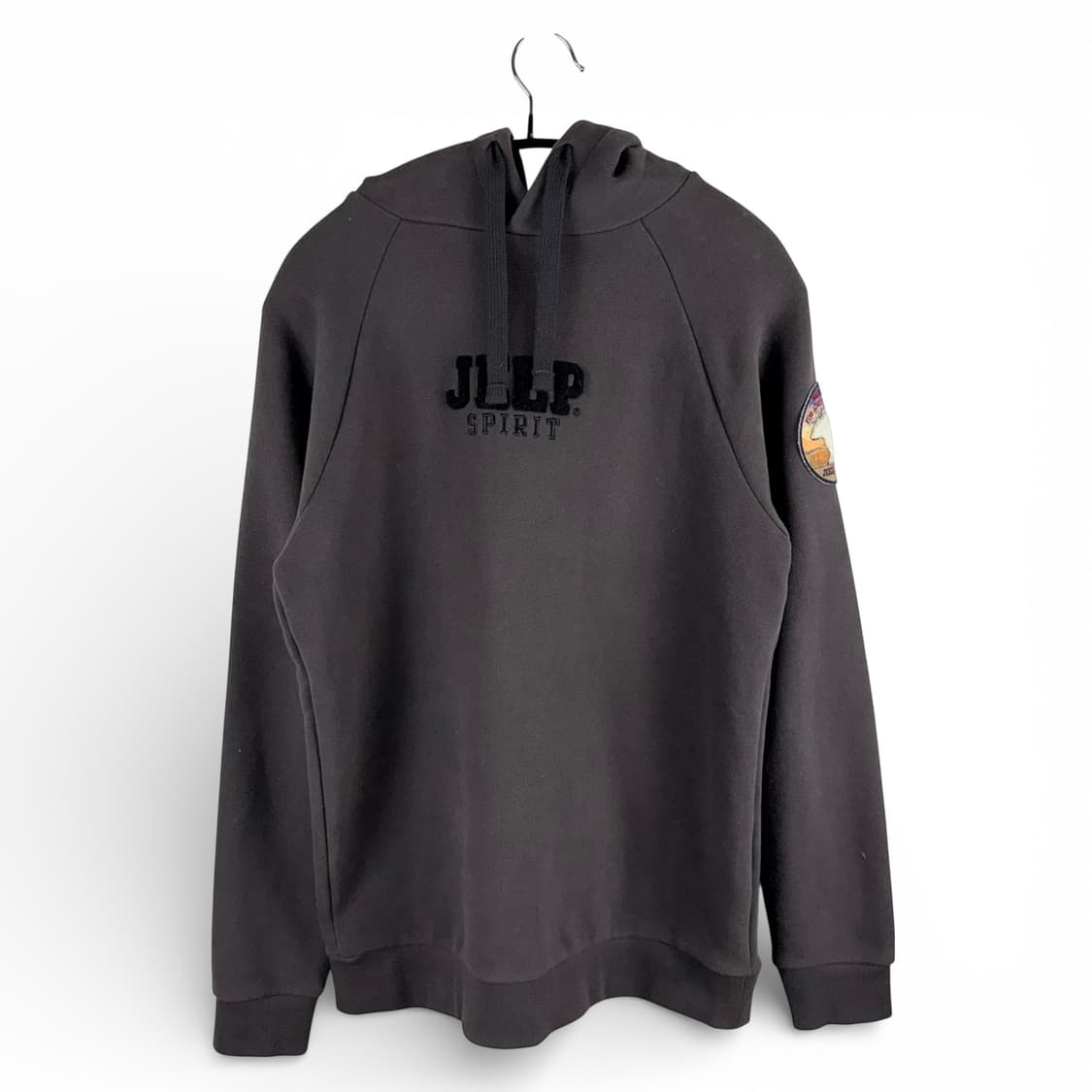 (S) 지프 패치로고 후드 티 다크브라운 상품이미지1