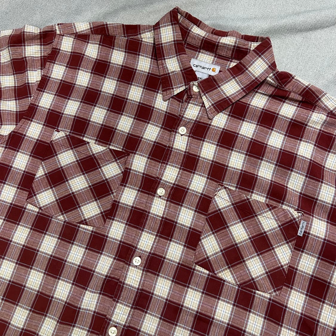 Carhartt 칼하트 체크패턴 반팔셔츠 상품이미지1