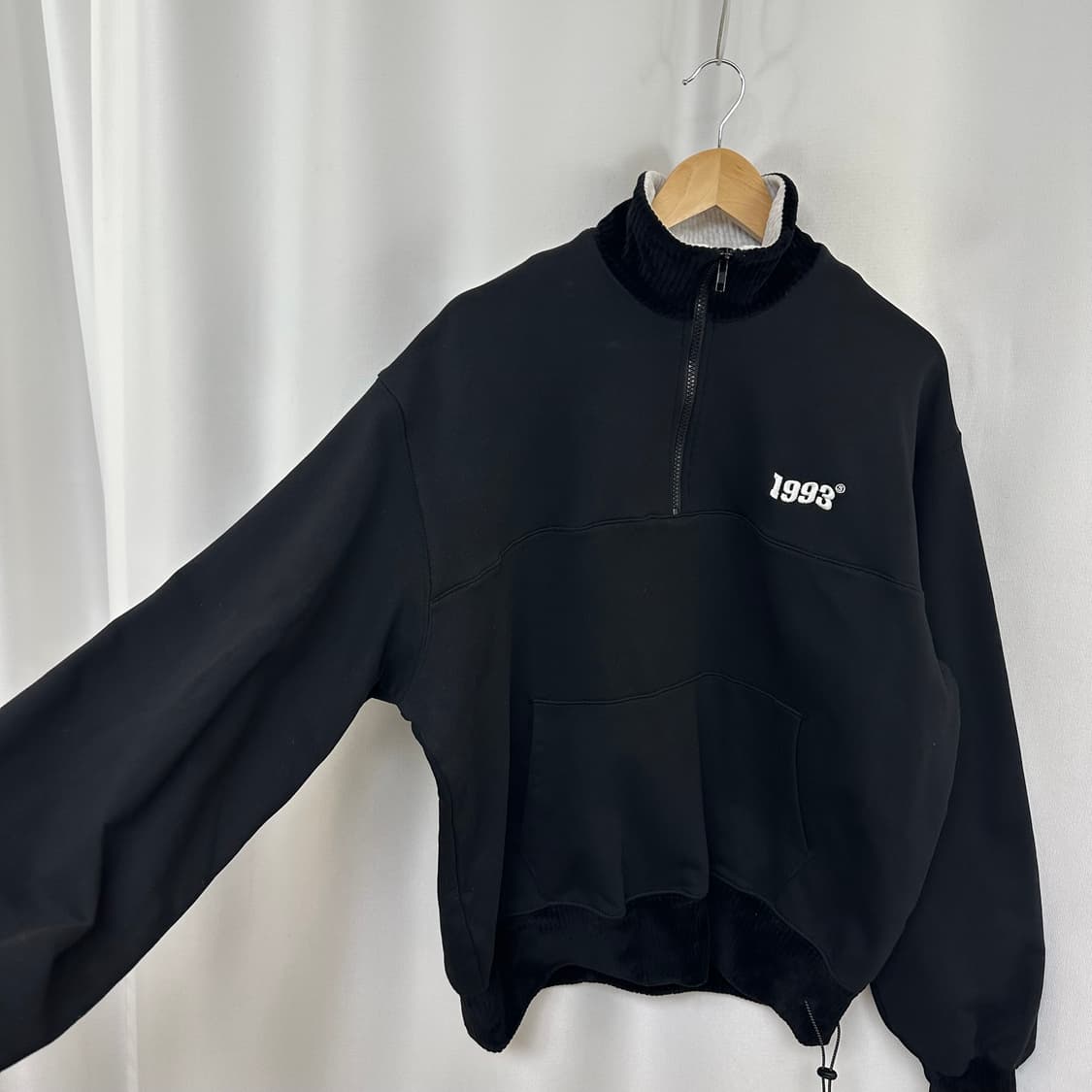 1993스튜디오 남자 맨투맨티셔츠 빅사이즈 검정 M 상품이미지3