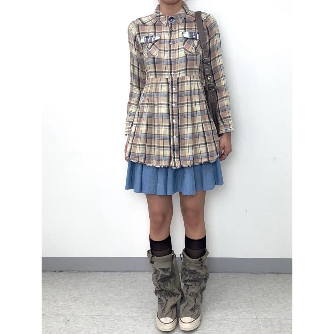 빈티지 데님 미니 스커트 상품이미지1