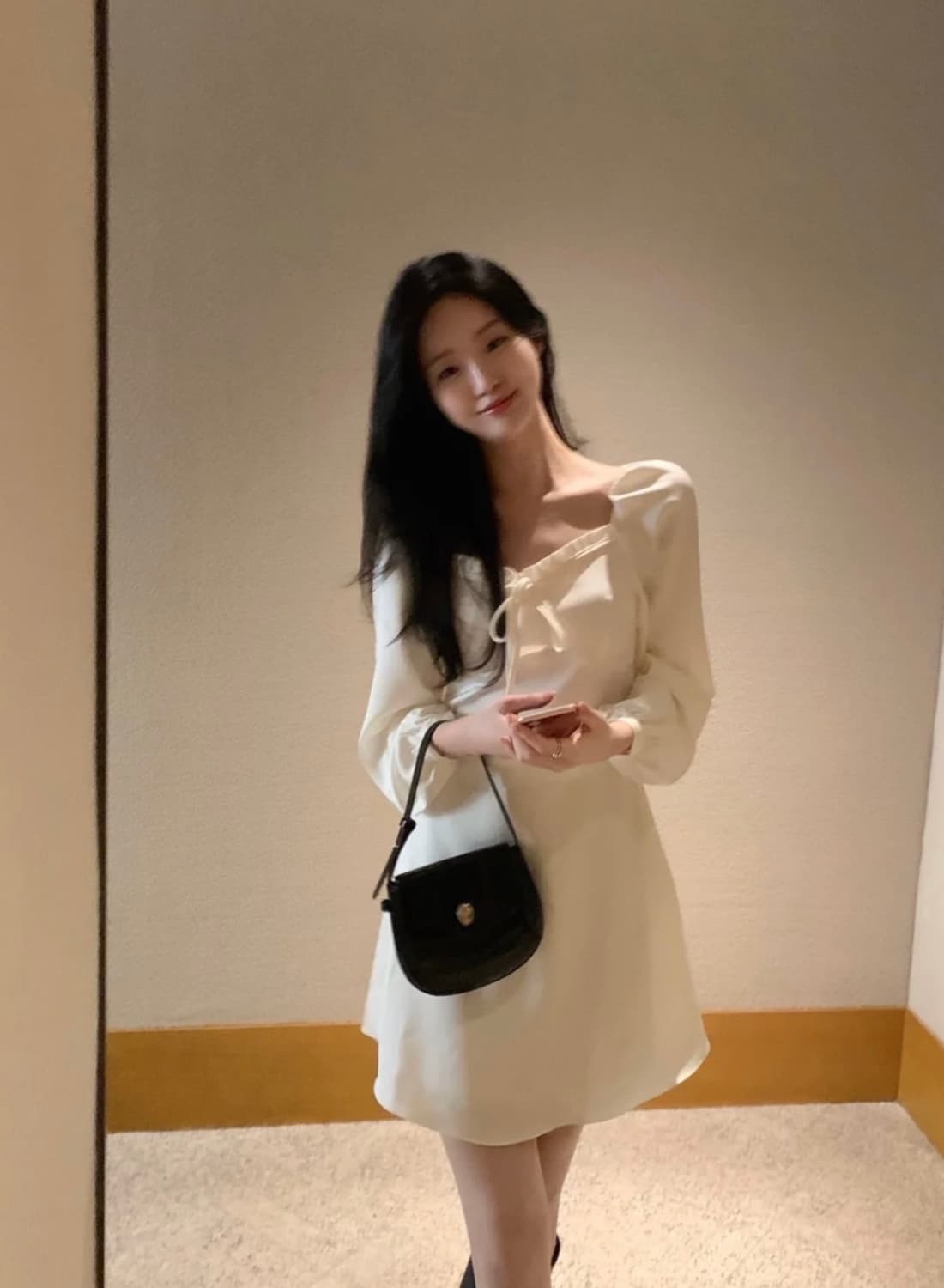 제니오 뮤즈 새틴 미니 드레스 상품이미지2