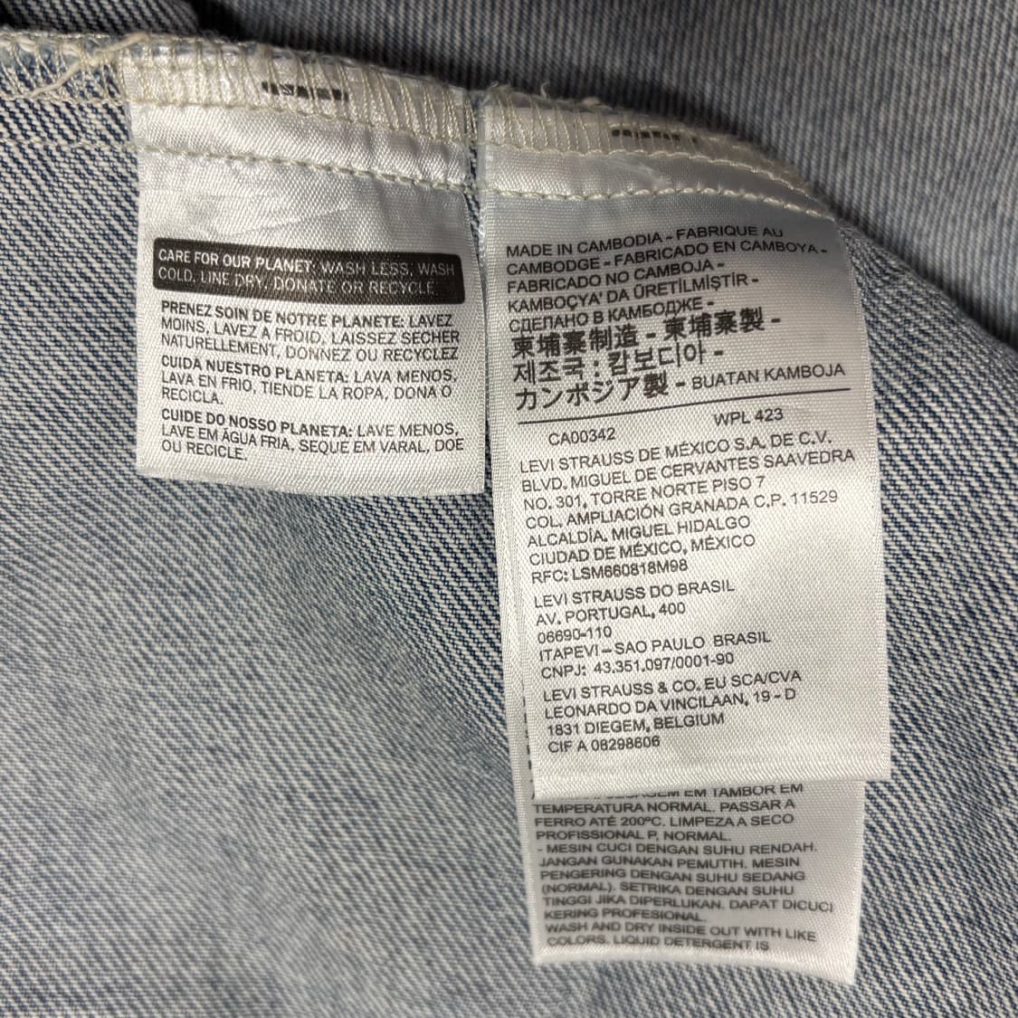 리바이스 2세대 타입2 빅E 포켓 트럭커 데님 지쟌 지잔 워싱 자켓 상품이미지5