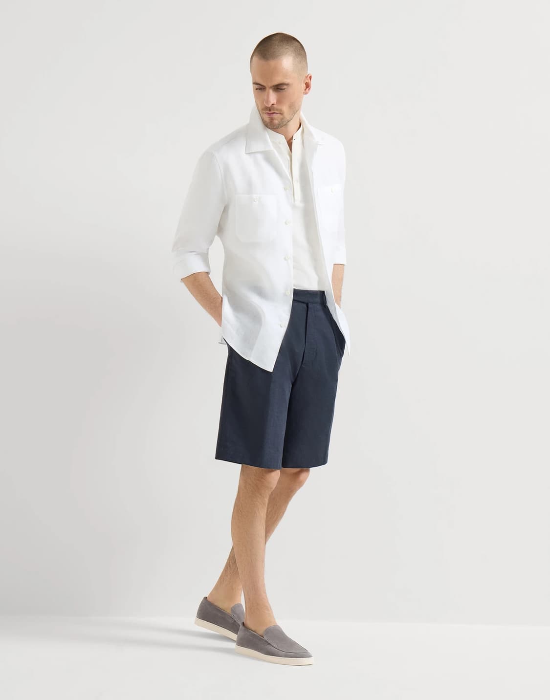 브루넬로 쿠치넬리 / 스웨이드 로퍼 스니커즈 / 43 새상품 상품이미지10