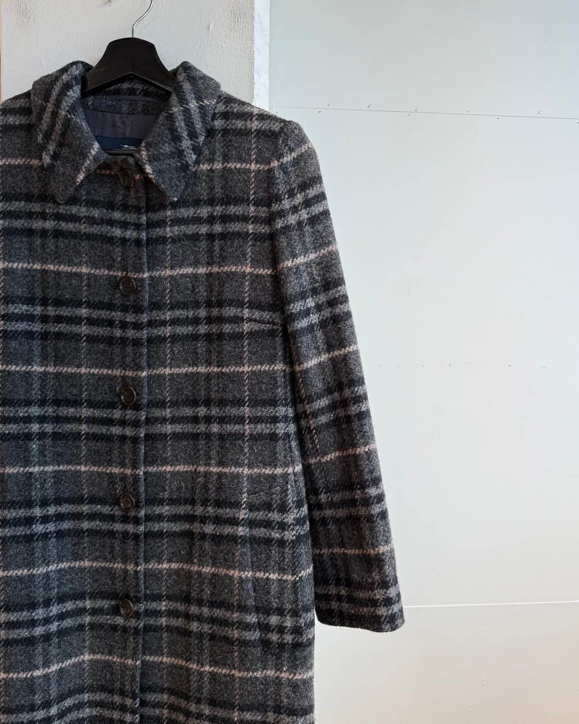 버버리 그레이 노바체크 울 롱 코트  상품이미지5