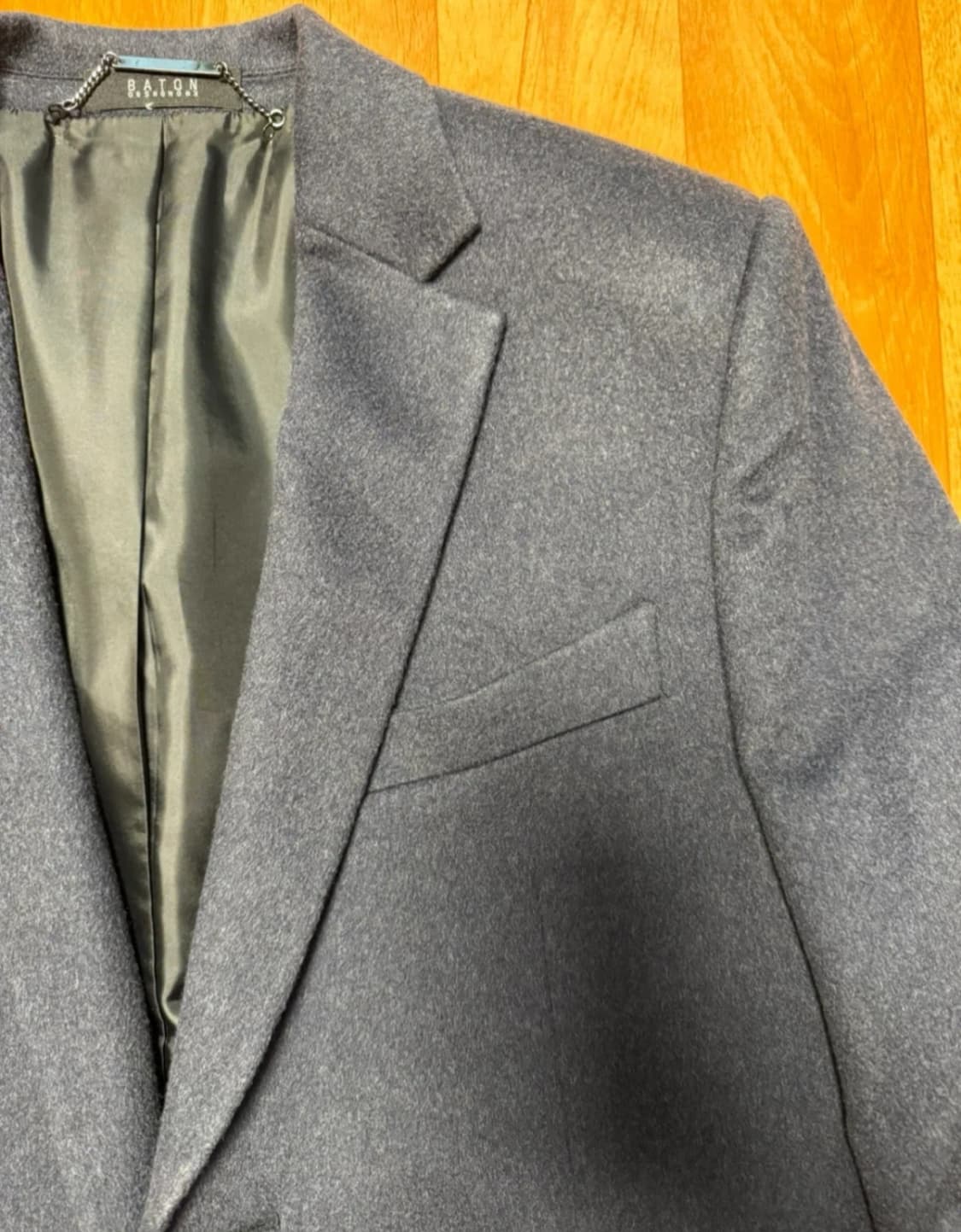 [100]국내양복점제작 블루그레이 비스포크 캐시미어코트 상품이미지2