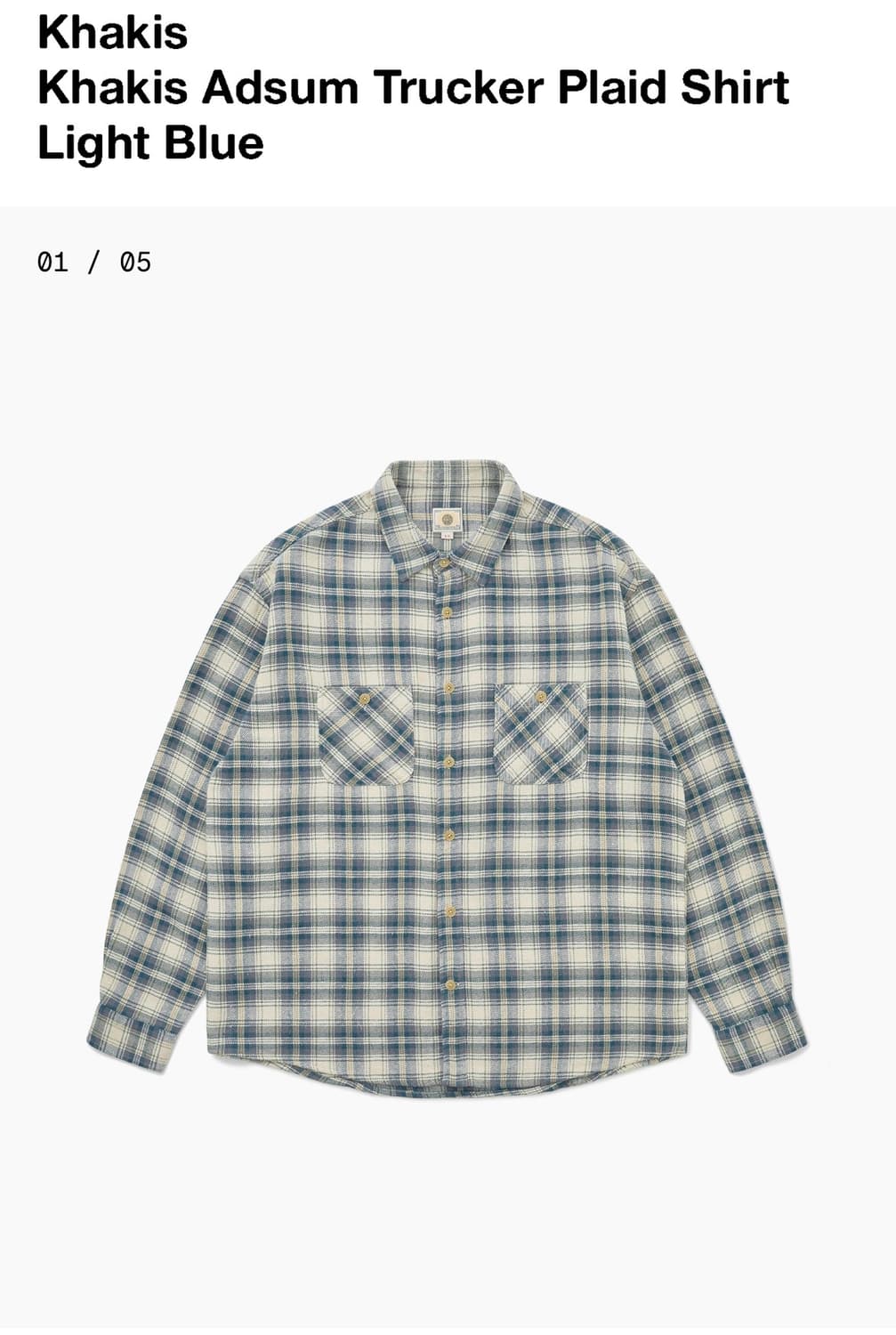 카키스 adsum Trucker Plaid Shirt L 상품이미지1