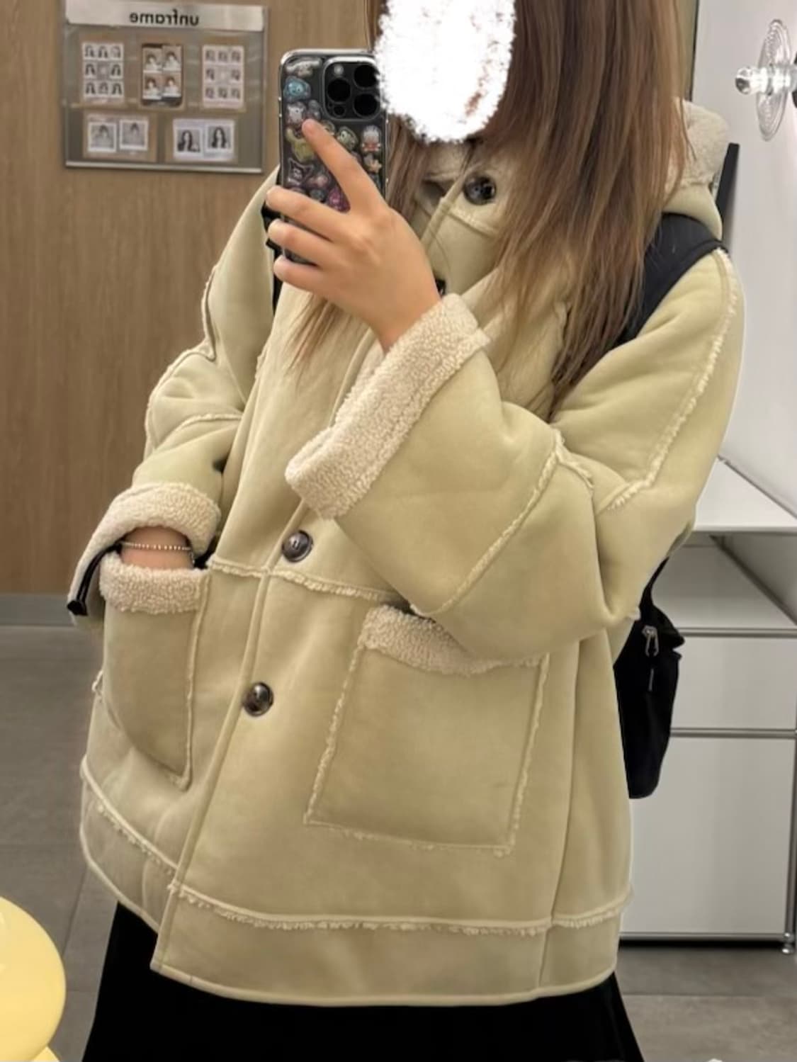 르샵 후드 무스탕 상품이미지2